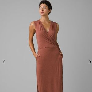 Prana Foundation wrap dress - small - terracotta
